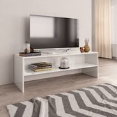 Decoways - Tv-meubel 120x40x40 cm spaanplaat hoogglans wit