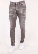 Grijze Slim Fit Jeans Stretch Heren - SLM-41 - Grijs