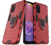 Ring KickStand Back Cover - Samsung Galaxy A03s Hoesje - Rood