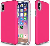 Apple iPhone X/10 Hoesje - Mobigear - Antislip Serie - Hard Kunststof Backcover - Roze - Hoesje Geschikt Voor Apple iPhone X/10