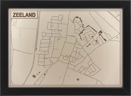 Houten stadskaart van Zeeland