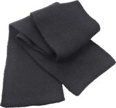 Warme gebreide winter sjaal in het donkergrijs - 100% acryl wol- Dames/heren/volwassenen
