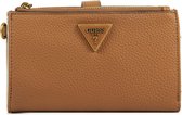 GUESS Portemonnee / Wallet Dames - Ritssluiting - Leer - Downtown Organize - Cognac