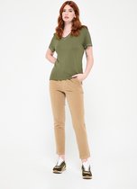 LOLALIZA T-shirt korte mouwen - Khaki - Maat XL