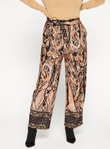 LOLALIZA Broek met wijde pijpen en paisley print - Zwart - Maat S