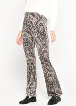 LOLALIZA Flared broek met paisley - Donker Grijs - Maat XL