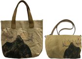 Canvas tas  - schoudertas - handtas  - eland - bag in bag