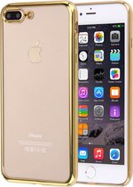 Apple iPhone 7 Plus Hoesje - Mobigear - Royal Serie - TPU Backcover - Transparant / Goud - Hoesje Geschikt Voor Apple iPhone 7 Plus
