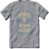 20 Jaar Legendarisch Gerijpt T-Shirt | Aqua - Ivoor | Grappig Verjaardag Cadeau | Dames - Heren | - Donker Grijs - Gemaleerd - XXL