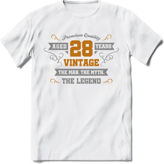28 Jaar Legend T-Shirt | Goud - Zilver | Grappig Verjaardag Cadeau | Dames  - Heren | -... | bol.com