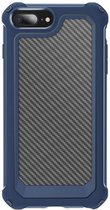 Backcover Shockproof Carbon Hoesje iPhone 8 Plus Blauw - Telefoonhoesje - Smartphonehoesje - Zonder Screen Protector