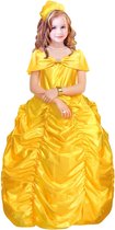 Widmann - Koning Prins & Adel Kostuum - Royal Beauty Queen Kostuum Meisje - geel - Maat 128 - Carnavalskleding - Verkleedkleding