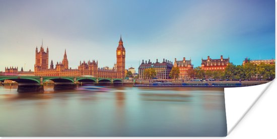 Poster Skyline Londen - 80x40 cm