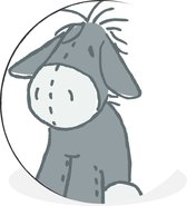 Cercle mural - Cercle mural - Une illustration d'un câlin d'âne - Aluminium - Dibond - 30x30 cm - Intérieur et Extérieur