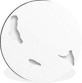 illustration à rayures Comores Cercle mural aluminium ⌀ 60 cm - impression photo sur cercle mural / cercle vivant / cercle de jardin (décoration murale)