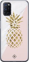 Oppo A52 hoesje siliconen - Ananas | Oppo A52 case | TPU backcover transparant