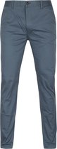 Scotch and Soda - Chino Stuart Blauw - Regular-fit - Chino Heren maat W 32 - L 34
