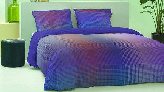 Damai dekbedovertrek Rainbow - Satijn - 260x200/220 cm - Violet + 2 kussenslopen 60x70 van Merkloos — afbeelding 3
