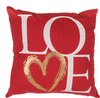Cadeau saint valentin coussin décoratif amour rouge 40 x 40 cm - Cadeaux saint valentin amour/coeurs