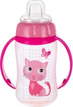 Canpol Babies Trainingsbeker Siliconen Tuit 320ml CUTE ANIMALS roze Roze