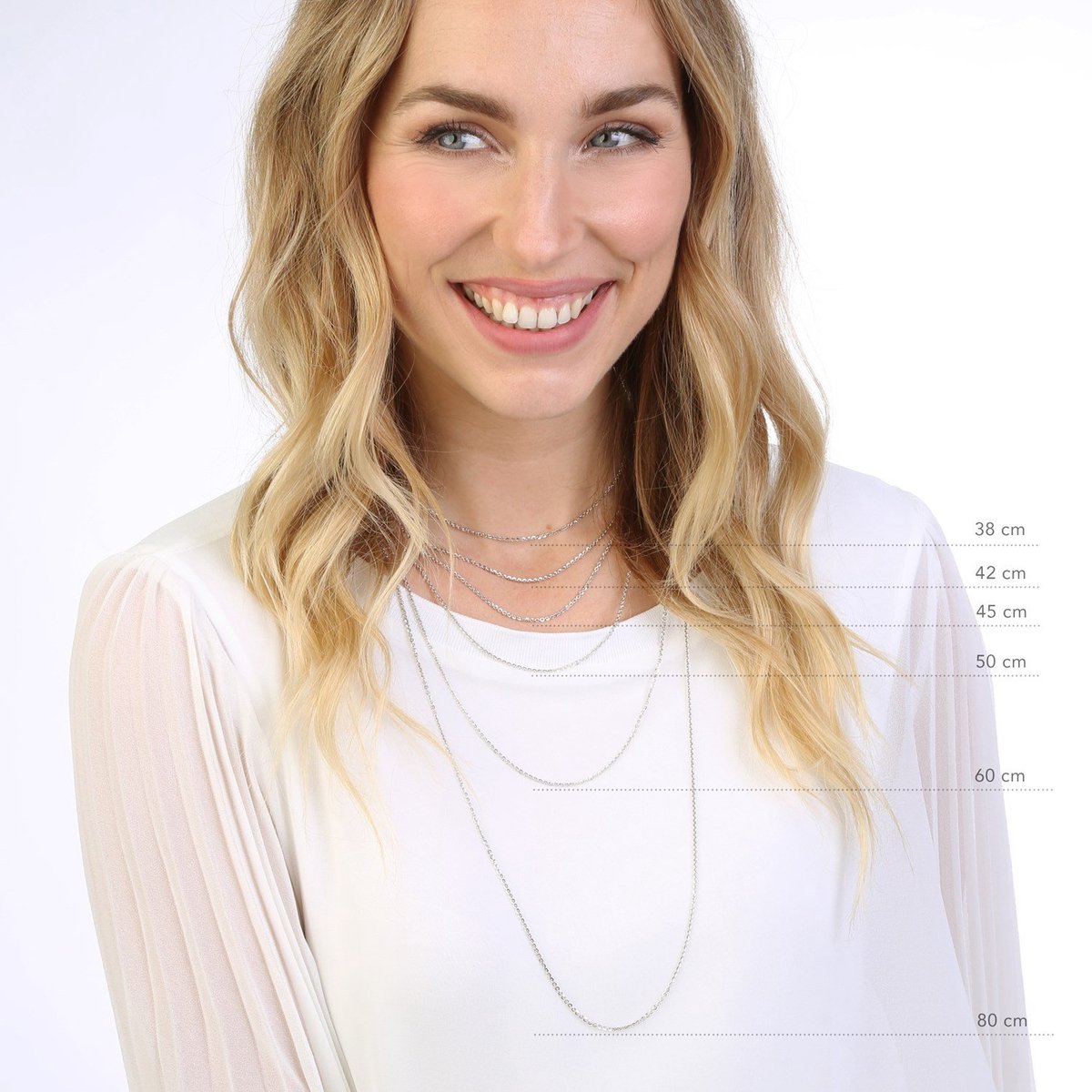 Lucardi Dames Ketting met letter - S - Staal - Ketting - Moederdag Cadeau - 47 cm - Zilverkleurig