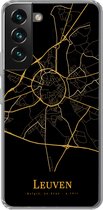 Geschikt voor Samsung Galaxy S22 hoesje - Leuven - Kaart - Goud - Siliconen Telefoonhoesje