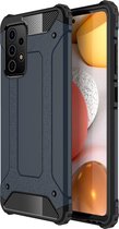 Samsung Galaxy A52 Hoesje - Mobigear - Outdoor Serie - Hard Kunststof Backcover - Marineblauw - Hoesje Geschikt Voor Samsung Galaxy A52