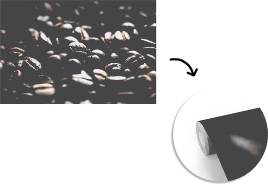 Papier peint photo vinyle - Grains de café torréfiés marron foncé au goût amer largeur 450 cm x hauteur 300 cm - Tirage photo sur papier peint (disponible en 7 tailles)