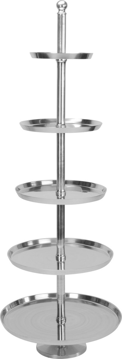 DoaBuy etagère aluminium 5 lagen 170x66x66 cm zilver zilver