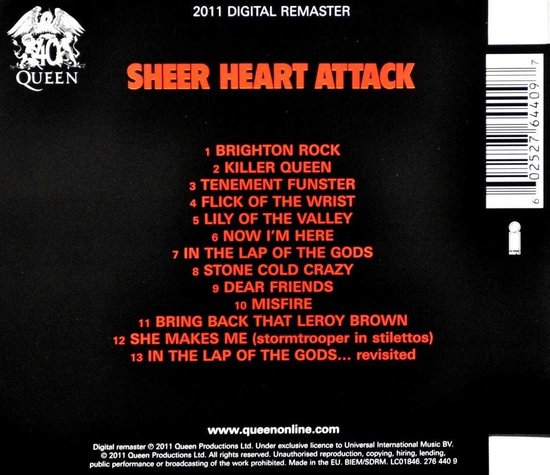 Queen - Sheer Heart Attack (CD) (Remastered 2011)