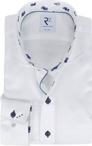R2 Amsterdam - Overhemd Wit Effen - 38 - Heren - Tailored-fit
