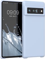 kwmobile telefoonhoesje voor Google Pixel 6 Pro - Hoesje met siliconen coating - Smartphone case in mat lichtblauw