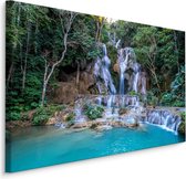 Schilderij - Waterval in Laos, premium print