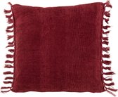 Kussen | textiel | rood | 46x46x (h)11 cm