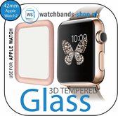 42mm full Cover 3D Tempered Glass Screen Protector For Geschikt voor Apple watch / geschikt voor Apple Watch 2 rose gold edge