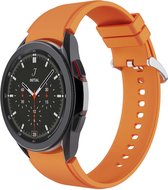 Samsung Galaxy Watch 4 - Luxe Silicone Bandje - Oranje - Large - 20mm