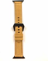 Leren bandje Geschikt voor Apple Watch Camel met zwarte gesp 38mm - 40mm
