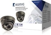 König SAS-CAM3200 Beveiligings Domecamera met Varifocale Lens Zwart