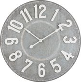 Klok | metaal | grijs | 98.5x9x (h)98.5 cm