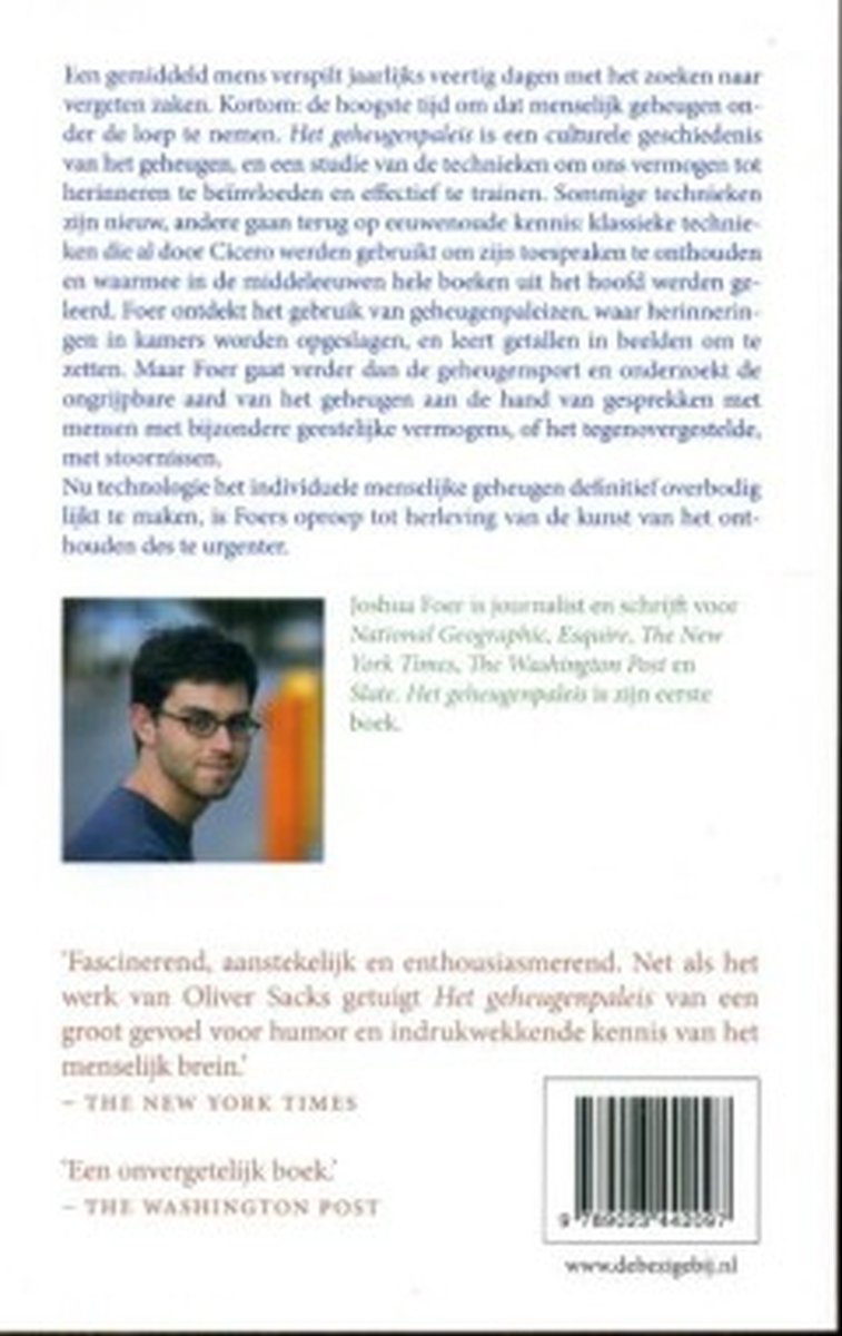 Het geheugenpaleis - back cover