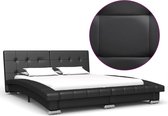 Decoways - Bedframe kunstleer zwart 200x140 cm