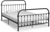 Decoways - Bedframe metaal grijs 160x200 cm