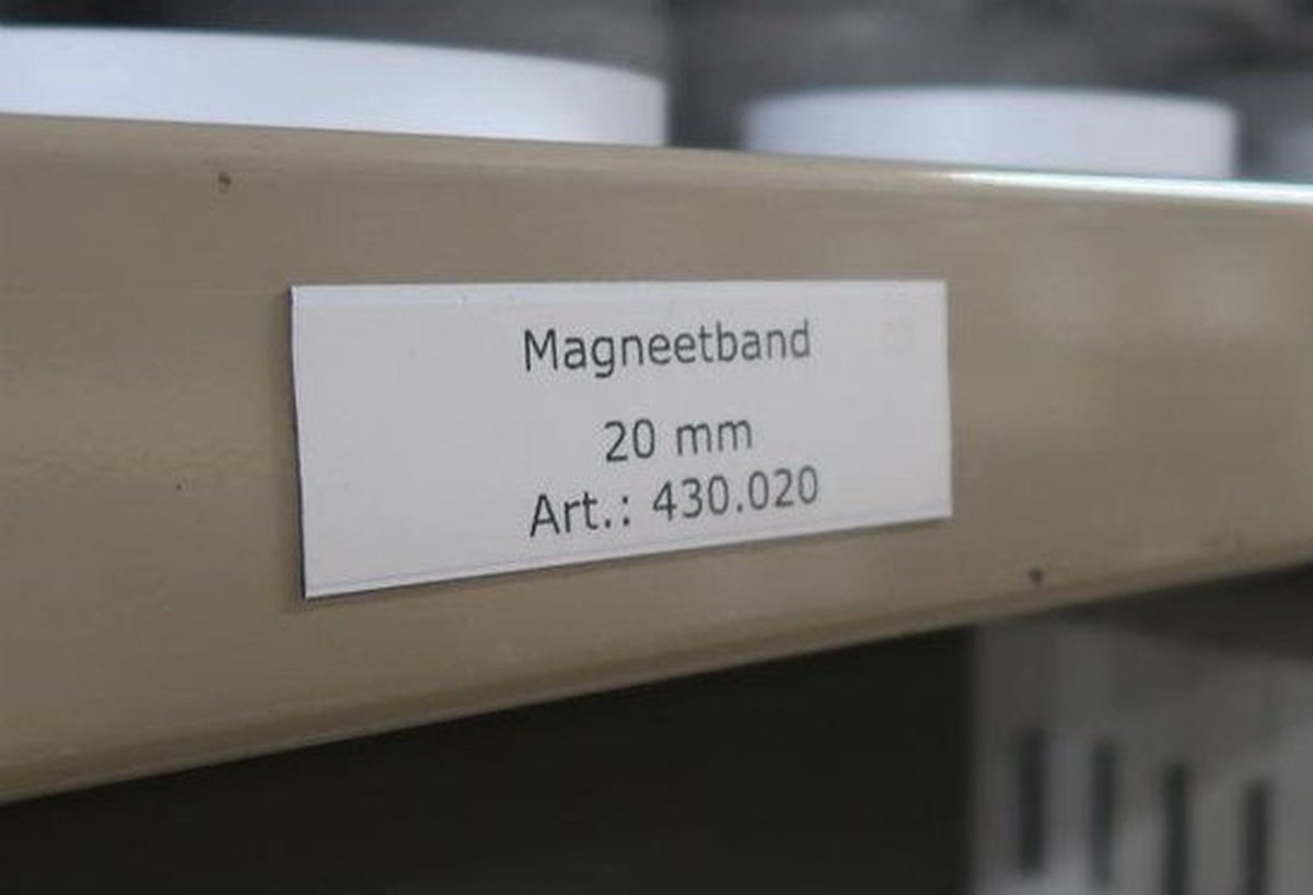 Inwell Magnetische etiketten wit (25mm x 60mm) 100 stuks