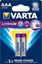 Varta VARTA-6103/2B Lithium Batterij Aaa 2-blisterkaart