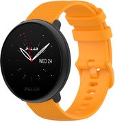Siliconen Smartwatch bandje - Geschikt voor  Polar Ignite 2 siliconen bandje - oranje - Strap-it Horlogeband / Polsband / Armband
