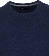 Suitable - Lamswol Trui O-Hals Donkerblauw - Heren - L - Regular-fit - Mannen trui van Wol