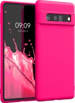 kwmobile telefoonhoesje voor Google Pixel 6 Pro - Hoesje voor smartphone - Back cover in neon roze