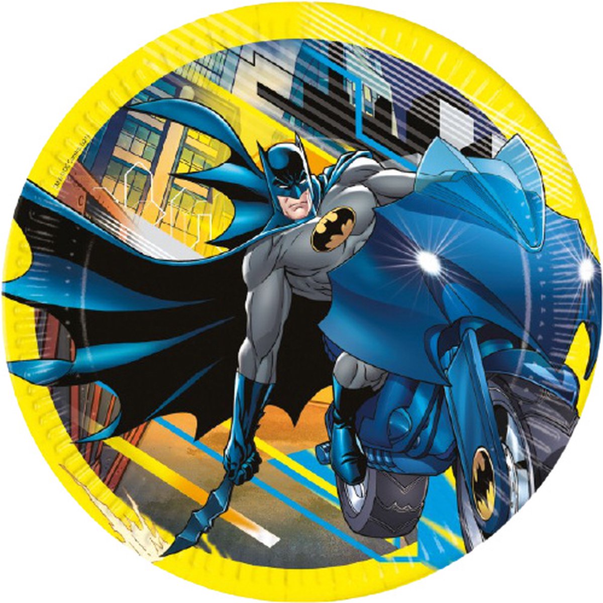 Procos Feestborden Batman 23 Cm Karton Blauw/geel 8 Stuks