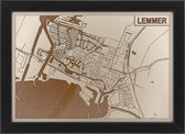 Houten stadskaart van Lemmer