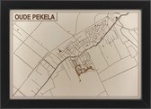 Houten stadskaart van Oude Pekela